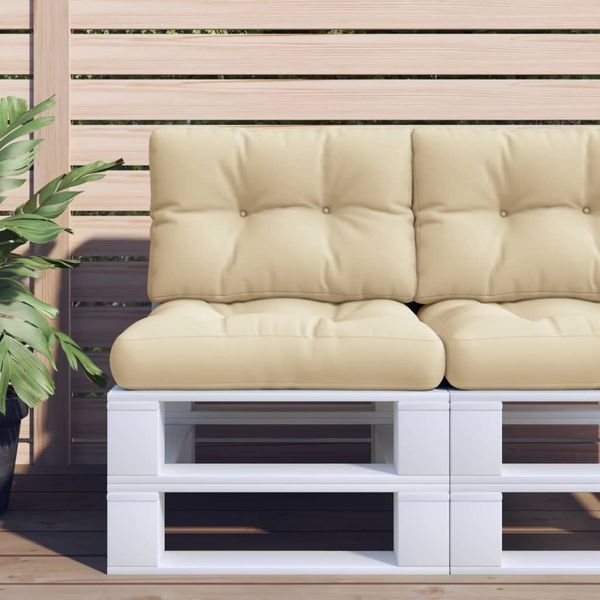 vidaXL Palettenkissen Beige 50x40x12 cm Stoff 360538