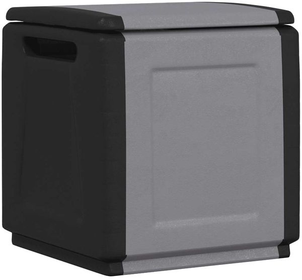 vidaXL Garten-Aufbewahrungsbox 54x53x57 cm 130 L Dunkelgrau Schwarz 151816