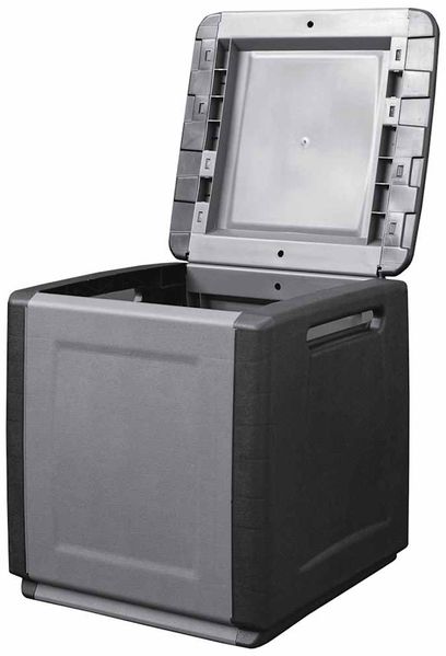 vidaXL Garten-Aufbewahrungsbox 54x53x57 cm 130 L Dunkelgrau Schwarz 151816 Bild 4