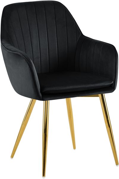 CLP Esszimmerstuhl Cheryl - Moderner Stuhl für Esszimmer,schwarz gold
