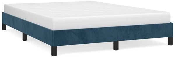 Doppelbett, Bettgestell Modernen ohne Matratze Dunkelblau 140x200 cm Samt d2057e