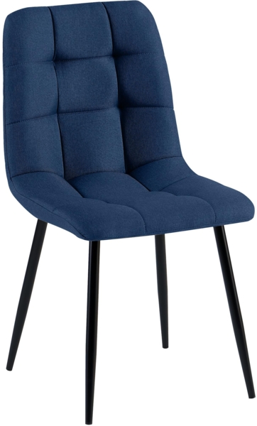 CLP Esszimmerstuhl Antibes Stoffbezug gepolstert mit Rückenlehne,blau