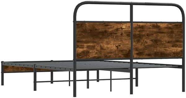 Doppelbett, Bettgestell Modernen ohne Matratze 140x190 cm Räuchereiche Holzwerkstoff d1699e Bild 7