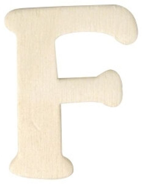 Holz-Buchstaben, 4 cm, F
