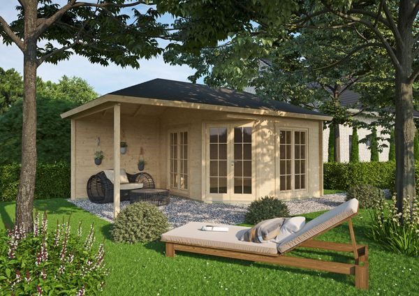 Fjordholz Gartenhaus Modell Silke 44 Natur