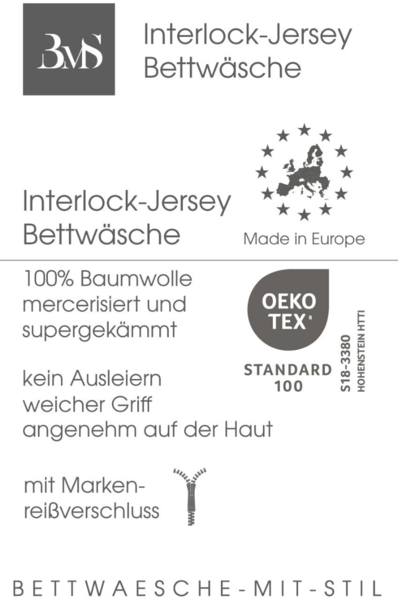 Mako Interlock Jersey Bettwäsche uni/einfarbig dunkelbraun Garnitur 135x200 + 80x80 Bild 3