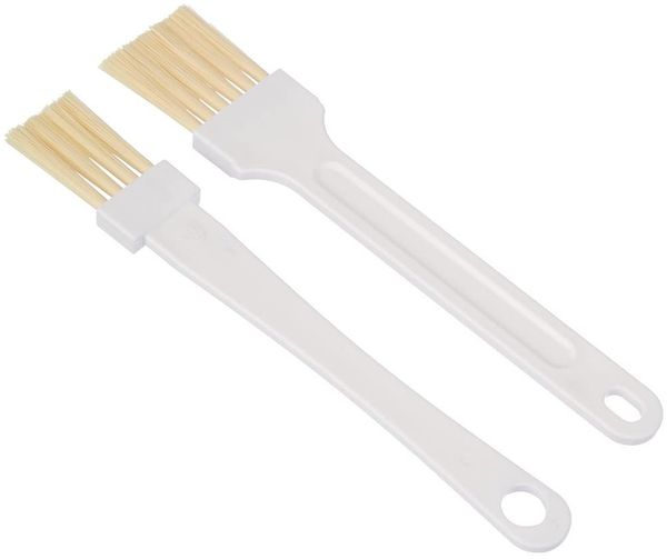 Zenker 2-teiliges Backpinsel-Set, ergonomisch & praktisch, perfekt für Glasuren und Fett, einfach zu reinigen, mit Aufhängeösen - Made in Germany, Braun, 13.74" + 13.74"