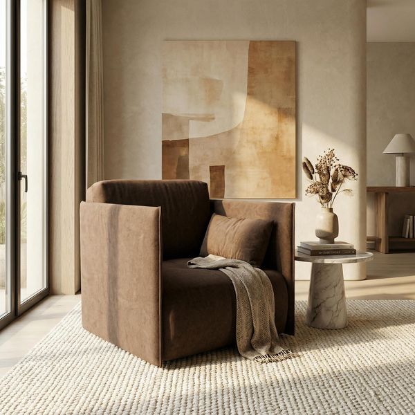 Wohnero24 Design Schlafsessel NESSA 1 - Komfortbett 80 x 195 cm - mit Bettkasten - Braun