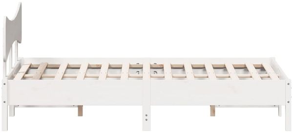 vidaXL Massivholzbett ohne Matratze Weiß 140x190 cm Kiefernholz 3328245 Bild 7