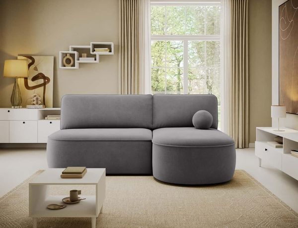 Ecksofa Livosa Grau mit Schlaffunktion & Bettkasten | Eltap | Poco