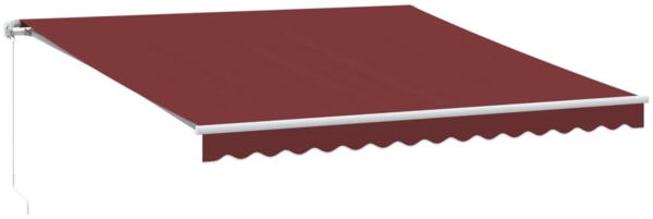 vidaXL Markise Manuell mit LED Weinrot 400x300 cm 3214974