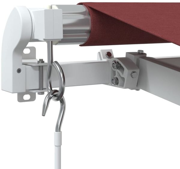 vidaXL Markise Manuell mit LED Weinrot 400x300 cm 3214974 Bild 7