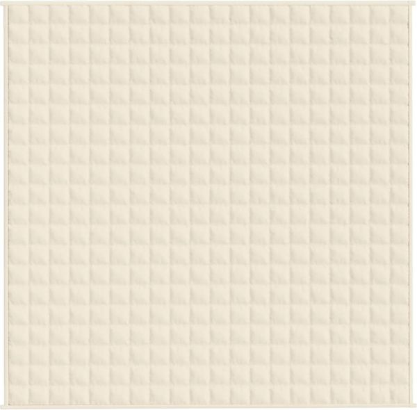 vidaXL Gewichtsdecke Stoff, 1 x Gewichtsdecke, Hellcreme, 200x200 cm, Stoff, 13 kg Bild 3