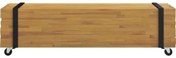 vidaXL TV-Ständer Braun 110 x 30 x 30 cm Massivholz Teak 4009312 Bild 4
