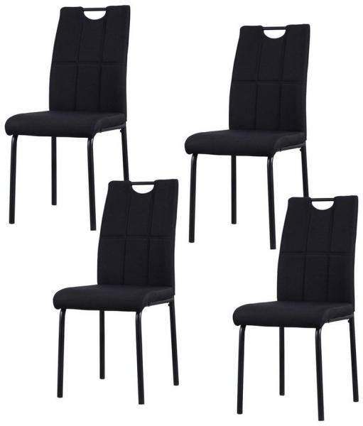 HTI-Living Esszimmerstuhl Stuhl Denton Schwarz (Set, 4 St), Esszimmerstuhl