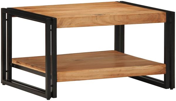 Couchtisch, Sofatisch 70x50x38 cm Massivholz Akazie