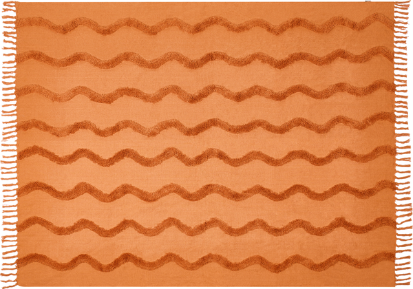 Kuscheldecke KHARI Baumwolle 150 x 200 cm Orange Bild 4