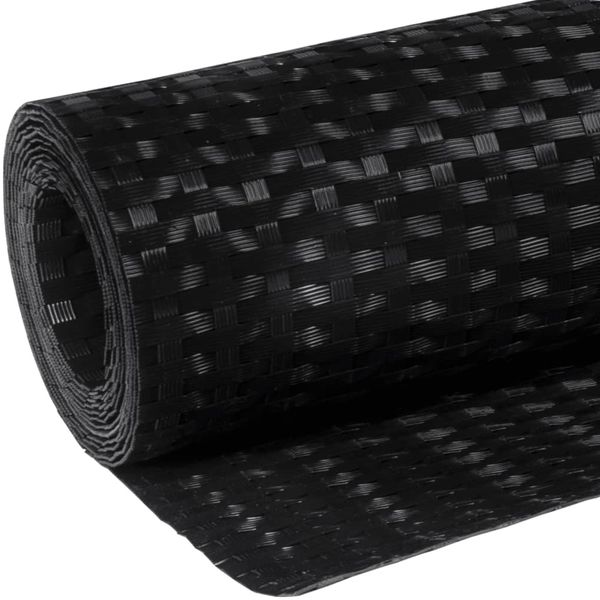 vidaXL Balkon-Sichtschutz Schwarz 400x80 cm Poly Rattan 156298 Bild 7