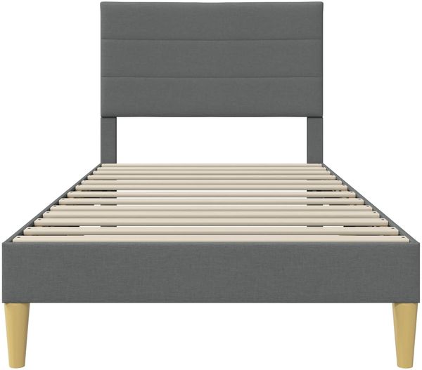 vidaXL Bettrahmen mit Kopfteil Dunkelgrau 80 x 200 cm Stoff 42027547 Bild 4