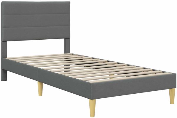 vidaXL Bettrahmen mit Kopfteil Dunkelgrau 80 x 200 cm Stoff 42027547 Bild 3