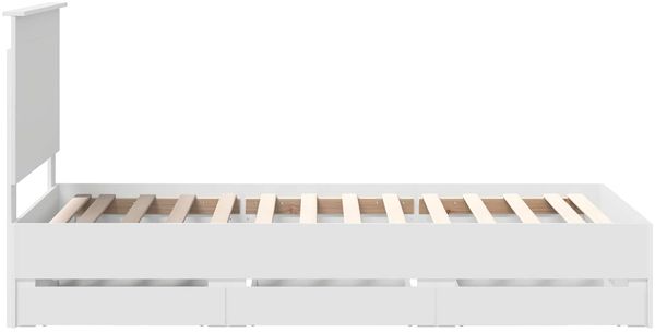 vidaXL Bettrahmen mit Schubladen Weiß 90 x 200 cm Ingenieurs Holz 3409503 Bild 9