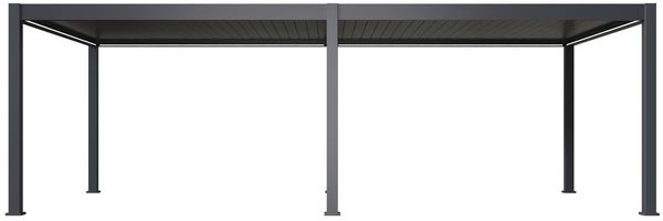 Weide E-Deluxe Plus | elektrische Pergola mit LED | Voll Aluminium | 4 x 8 M | motorisiertes Lamellendach anthrazit