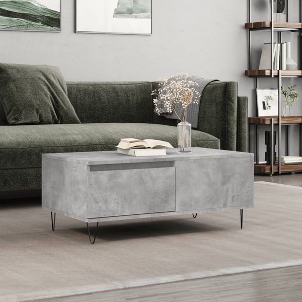 vidaXL Couchtisch Betongrau 90x50x36,5 cm Holzwerkstoff 830808