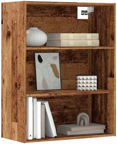 vidaXL Wandregal Altholz-Optik 69,5x32,5x90 cm 857045