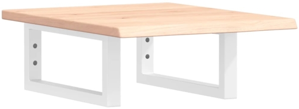 vidaXL Waschtischplatte mit Halterung Stahl und Massivholz Eiche 3302532