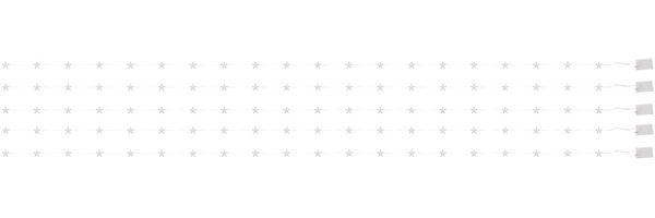 5x LED Lichterkette, Sternen-Design, Batterie, silber, L 220 cm