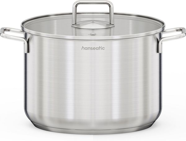 Hanseatic Kochtopf BASIC, Edelstahl 18/10 (1-tlg), für alle Herdarten geeignet, unbeschichtet