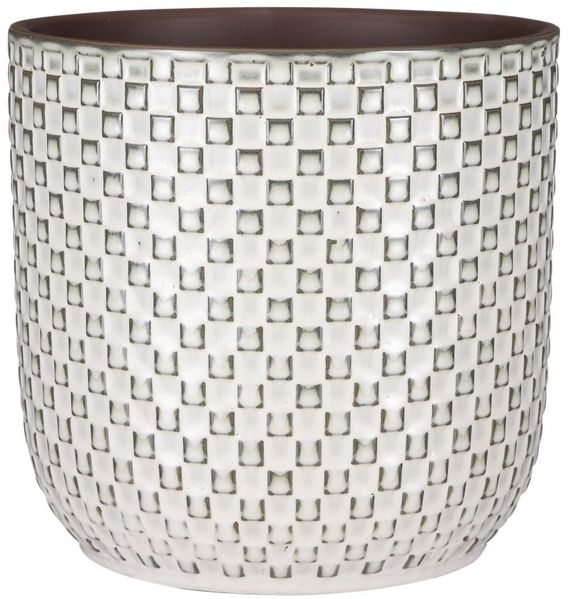 Mica Blumentopf Daan Rund Ø 20,5 x 21,5 cm weiß