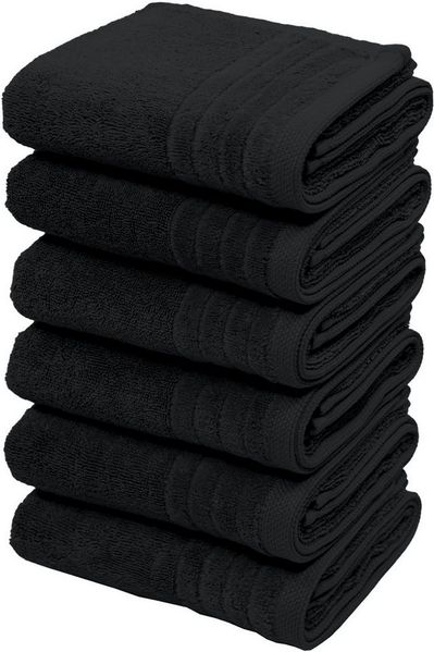 OTTO home Handtücher Sanremo Premium, Premium Handtücher, 600 gr/m², 40x70cm, Frottier (Set, 6-St), mit Bordüre, flauschig und weich, Händehandtücher, 5 Jahre Garantie