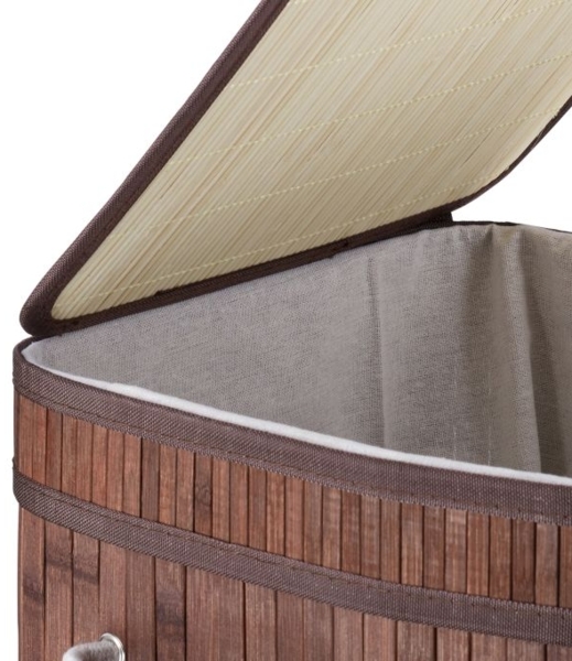 2 x Faltbarer Wäschekorb Bambus braun Bild 7