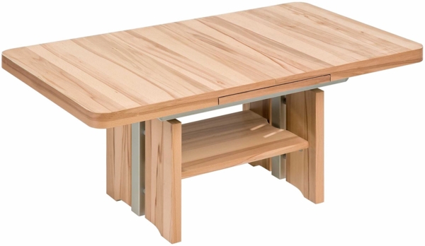 Couchtisch höhenverstellbar und ausziehbar Cindee 100x56x60 Kernbuche