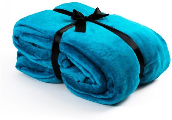 Estexo Kuscheldecke, Flanell Polyester, Blau, 210x280 cm