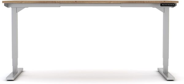 ASSMANN Elektrisch höhenverstellbarer Schreibtisch Y-Line 140x80cm Eiche Tabak Weißaluminium Metall Holz Melaminoberfläche Bild 10