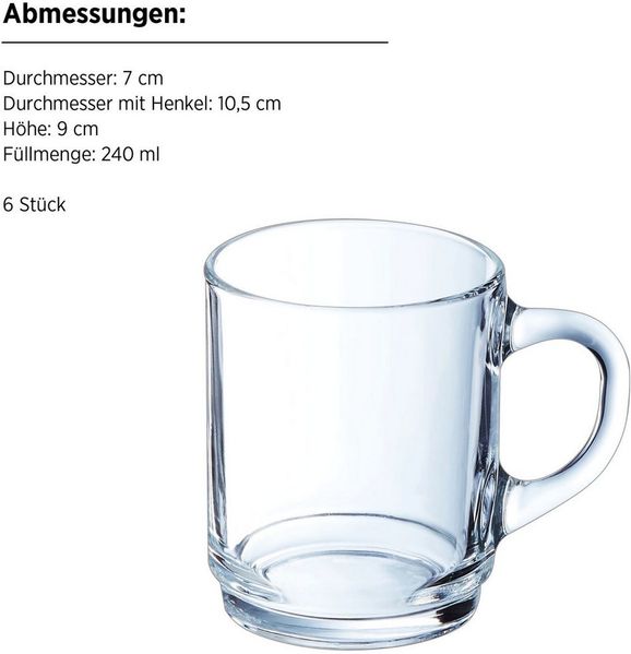 MÄSER Teeglas, 6-tlg, Glas