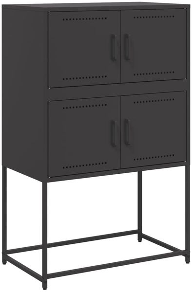 Sideboard, Kommode Schwarz 68,5x38,5x107 cm Stahl j2604p