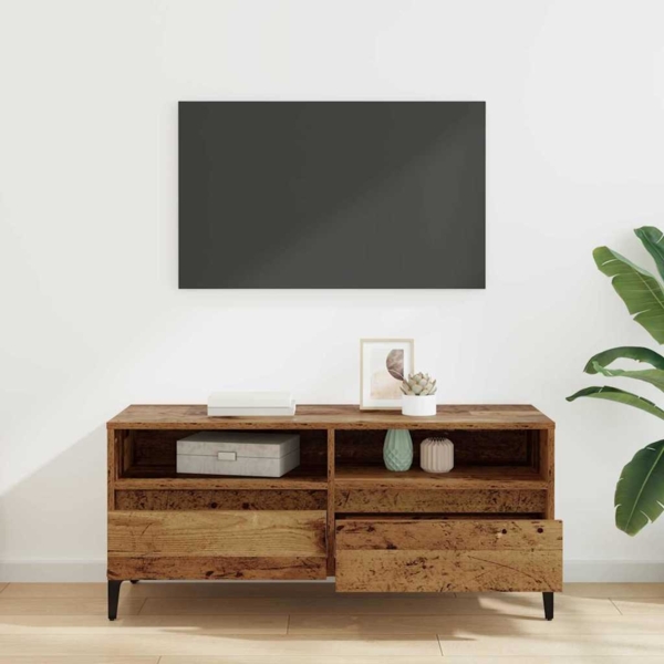 vidaXL TV-Schränk Altholz 100 x 34,5 x 44,5 cm Verbundholz und Eisen 881468 Bild 3