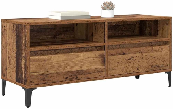 vidaXL TV-Schränk Altholz 100 x 34,5 x 44,5 cm Verbundholz und Eisen 881468 Bild 2