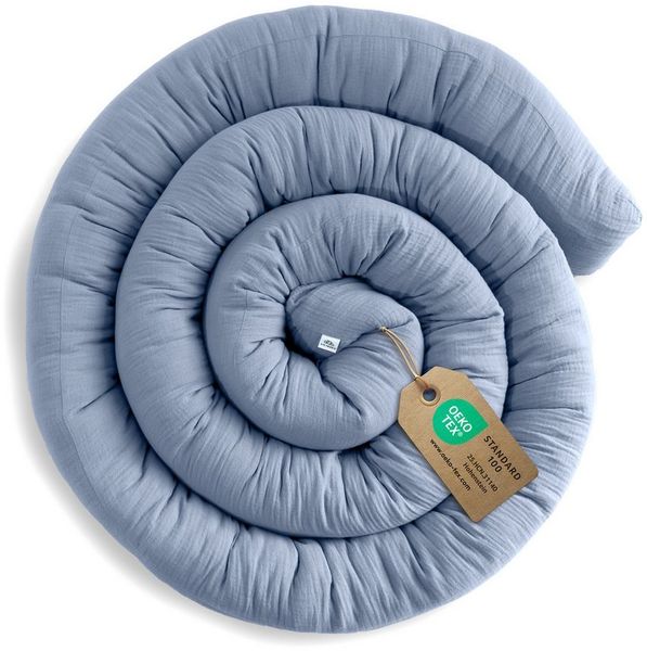 lilimaus Nestchenschlange Bettschlange Babybett aus Musselin Baumwolle - 12 Farben, (1-tlg), Bettschlange Babybett aus Musselin Baumwolle, kuschelig