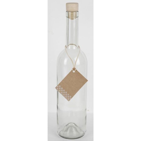 Omega Flasche Bordeaux 750 ml mit Korken 7,5x31 cm