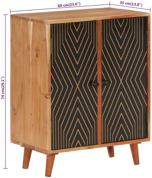 vidaXL Sideboard 60x35x74 cm Massivholz Akazie 351622 Bild 9