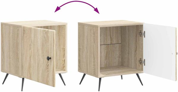 vidaXL Nachttisch Sonoma-Eiche 43 x 34,5 x 50 cm Holzwerkstoff 895489 Bild 9