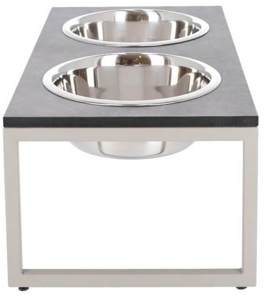 Hundenapf Futternapf DIMO Metall Taupe HPL-Platte Zementoptik von Jan Kurtz