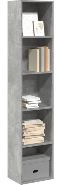 vidaXL Bücherregal Betongrau 40x30x189 cm Holzwerkstoff 857888