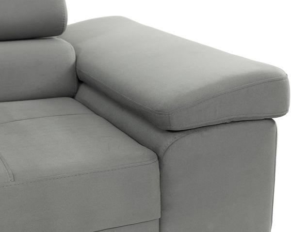 Mirjan24 'Torezio III Bis' Schlafsofa mit Einstellbare Kopfstützen, Polyester grau, 90 x 263 x 102 cm Bild 4