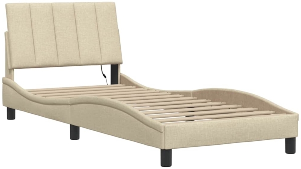 vidaXL Bettgestell ohne Matratze "Hanko" Blau 90x190 cm Stoff 3310431 Bild 2