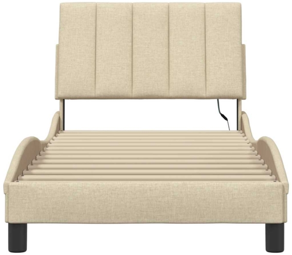 vidaXL Bettgestell ohne Matratze "Hanko" Blau 90x190 cm Stoff 3310431 Bild 5